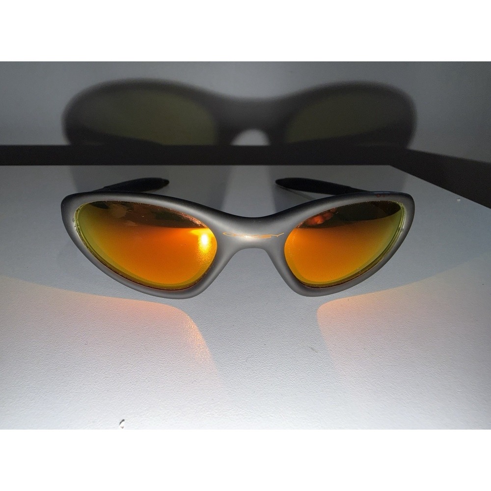 Oakley Minute Dark Gray Frame with Fire Iridium Polarized Lens Y2K